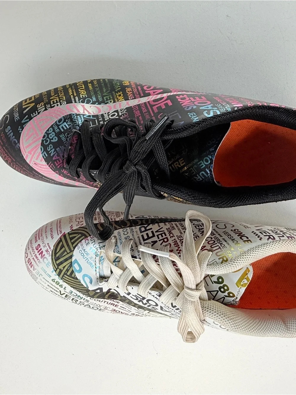 Versace Jeans Couture Logo Print Soccer Cleats Womens 7.5 EU 41 VERY RARE